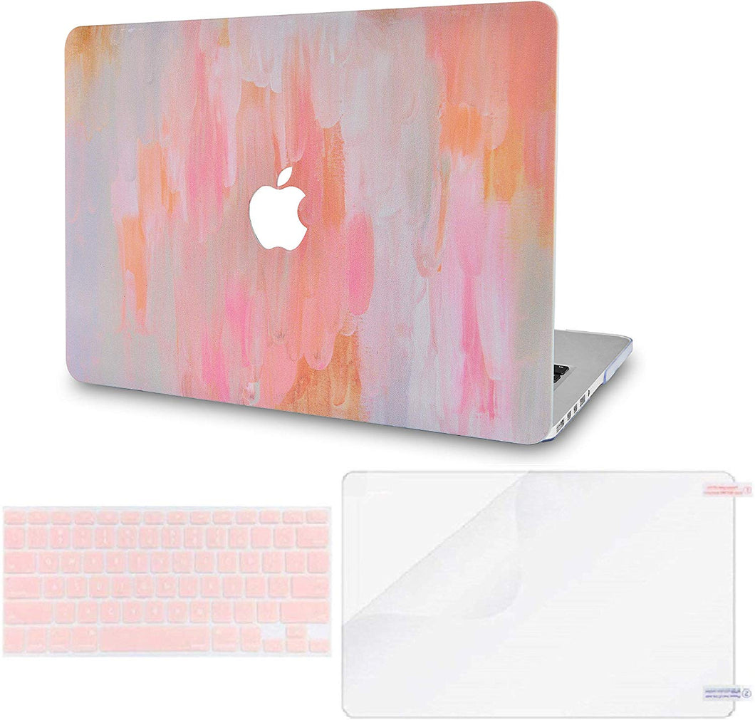 LuvCase Macbook Case Bundle - Paint Collection - Mist 13 with Keyboard Cover and Screen Protector