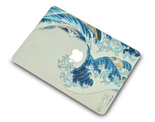 Load image into Gallery viewer, LuvCase Macbook Case Bundle - Paint Collection - Japanese Wave with Keyboard Cover