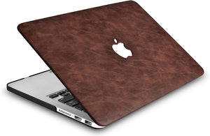 LuvCase Macbook Case Bundle - Leather Collection - Brown Cow Leather with Keyboard Cover and Screen Protector