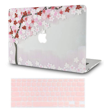 LuvCase Macbook Case Bundle - Flower Collection -  Sakura with Keyboard Cover