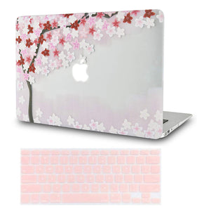 LuvCase Macbook Case Bundle - Flower Collection -  Sakura with Keyboard Cover
