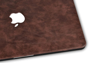 LuvCase Macbook Case 4 in 1 Bundle - Leather Collection - Brown Cow Leather with Keyboard Cover, Screen Protector and Pouch