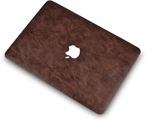 LuvCase Macbook Case Bundle - Leather Collection - Brown Cow Leather with Keyboard Cover and Screen Protector