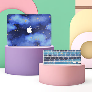 LuvCase Macbook Case - Color Collection -Stars with Matching Keyboard Cover