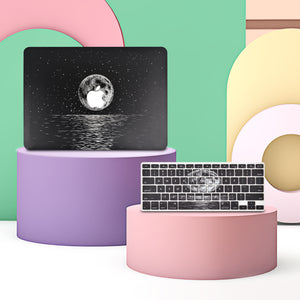 LuvCase Macbook Case - Color Collection -Moon with Matching Keyboard Cover
