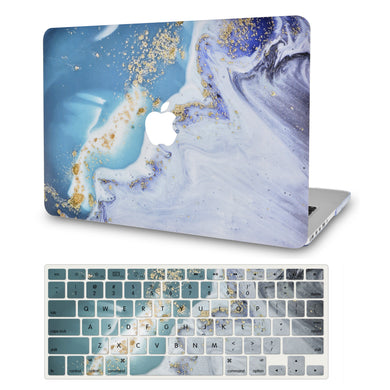 LuvCase Macbook Case - Color Collection -Green Swirl with Matching Keyboard Cover