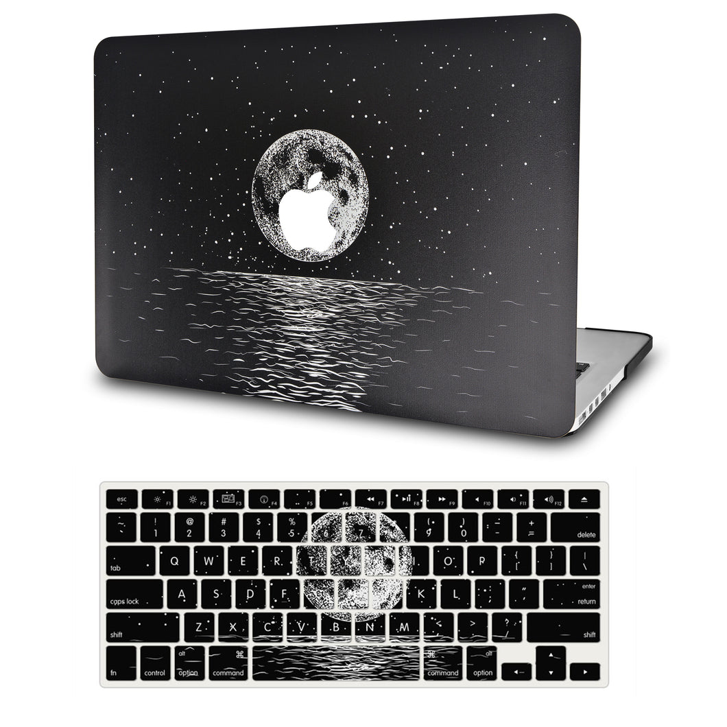 LuvCase Macbook Case - Color Collection -Moon with Matching Keyboard Cover