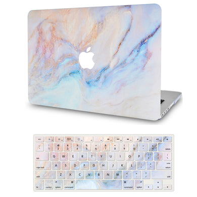 LuvCase Macbook Case - Marble Collection -Turquoise Marble with Matching Keyboard Cover