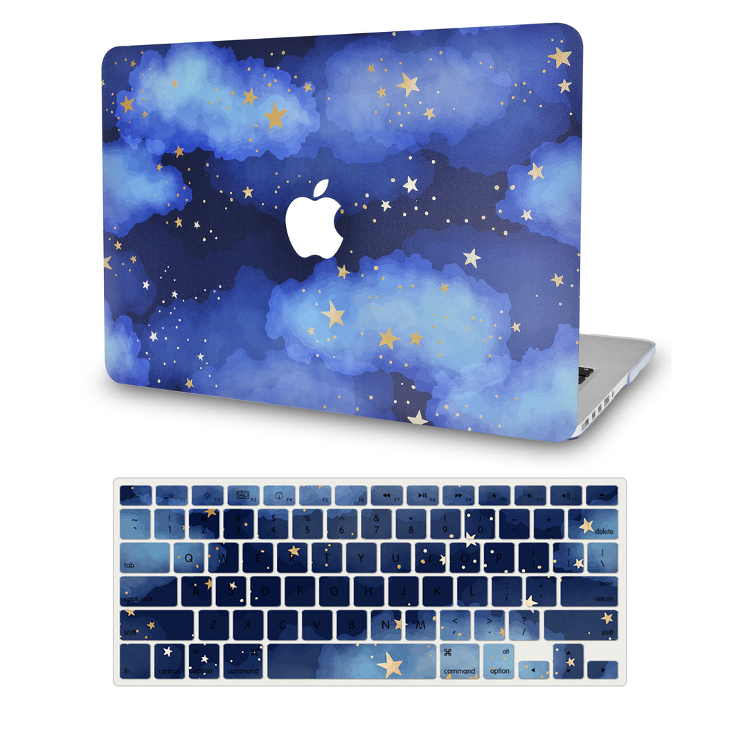 LuvCase Macbook Case - Color Collection -Stars with Matching Keyboard Cover