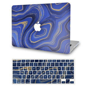 LuvCase Macbook Case - Color Collection -Midnight Swirl with Matching Keyboard Cover