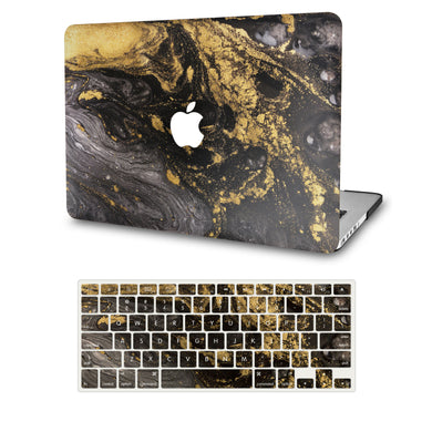 LuvCase Macbook Case Bundle - Marble Collection - Portoro Marble with Keyboard Cover