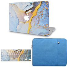 Load image into Gallery viewer, LuvCase Macbook Case - Color Collection - Light Blue Swirl with with Matching Keyboard Cover ,Sleeve