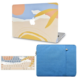 LuvCase Macbook Case - Color Collection - Geometric with Matching Keyboard Cover ,Sleeve