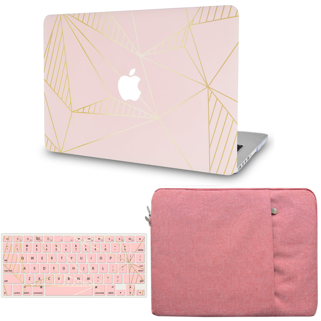 LuvCase Macbook Case - Color Collection - Stripes with with Matching Keyboard Cover ,Sleeve