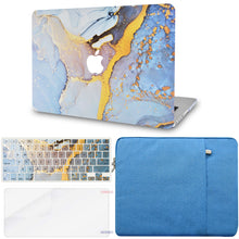 Load image into Gallery viewer, LuvCase Macbook Case - Color Collection - Light Blue Swirl with Matching Keyboard Cover ,Screen Protector ,Sleeve