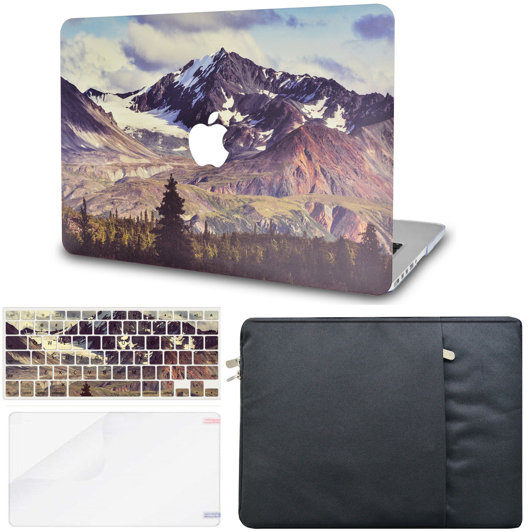 LuvCase Macbook Case - Color Collection - Peak with Matching Keyboard Cover ,Screen Protector ,Sleeve