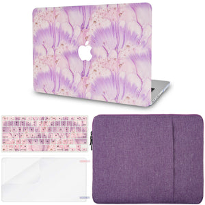 LuvCase Macbook Case - Color Collection - Violet with Matching Keyboard Cover ,Screen Protector ,Sleeve