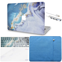 Load image into Gallery viewer, LuvCase Macbook Case - Color Collection - Green Swirl with Matching Keyboard Cover, Screen Protector ,Sleeve ,USB Hub