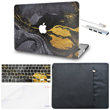 Load image into Gallery viewer, LuvCase Macbook Case - Color Collection - Ink Swirl with Matching Keyboard Cover, Screen Protector ,Sleeve ,USB Hub