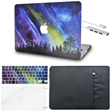 LuvCase Macbook Case - Color Collection - Meteor shower with Matching Keyboard Cover, Screen Protector ,Sleeve ,USB Hub