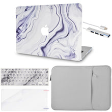 Load image into Gallery viewer, LuvCase MacBook Case  - Marble Collection - Stone Marble with Sleeve, Keyboard Cover, Screen Protector and USB Hub