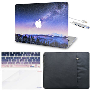 LuvCase Macbook Case - Color Collection - Slient Sky with Matching Keyboard Cover, Screen Protector ,Sleeve ,USB Hub