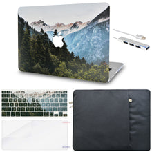 Load image into Gallery viewer, LuvCase Macbook Case - Color Collection - Forest Mountain with Matching Keyboard Cover, Screen Protector ,Sleeve ,USB Hub