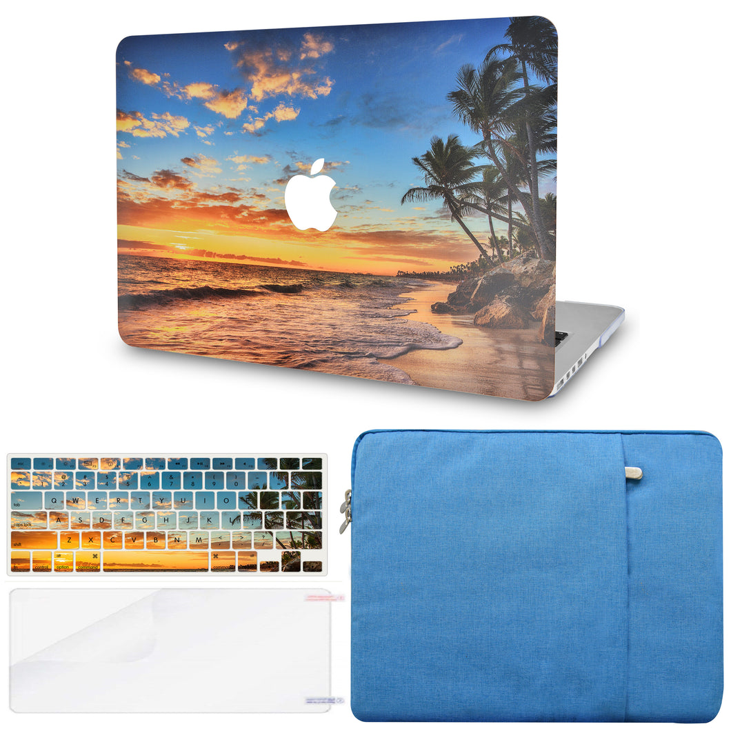 LuvCase Macbook Case - Color Collection - Sunset with Matching Keyboard Cover ,Screen Protector ,Sleeve