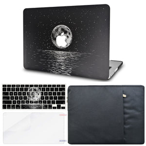 LuvCase Macbook Case - Color Collection - Moon with Matching Keyboard Cover ,Screen Protector ,Sleeve