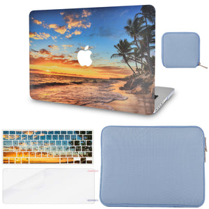LuvCase Macbook Case - Color Collection - Sunset with Matching Keyboard Cover ,Screen Protector ,Slim Sleeve ,Pouch