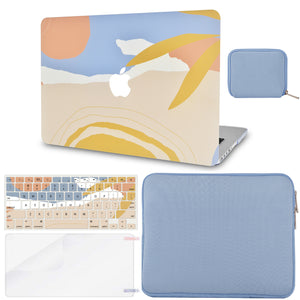 LuvCase Macbook Case - Color Collection - Geometric with Matching Keyboard Cover ,Screen Protector ,Slim Sleeve ,Pouch