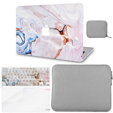 Load image into Gallery viewer, LuvCase Macbook Case - Color Collection - Ivory Swirl with Matching Keyboard Cover ,Screen Protector ,Slim Sleeve ,Pouch