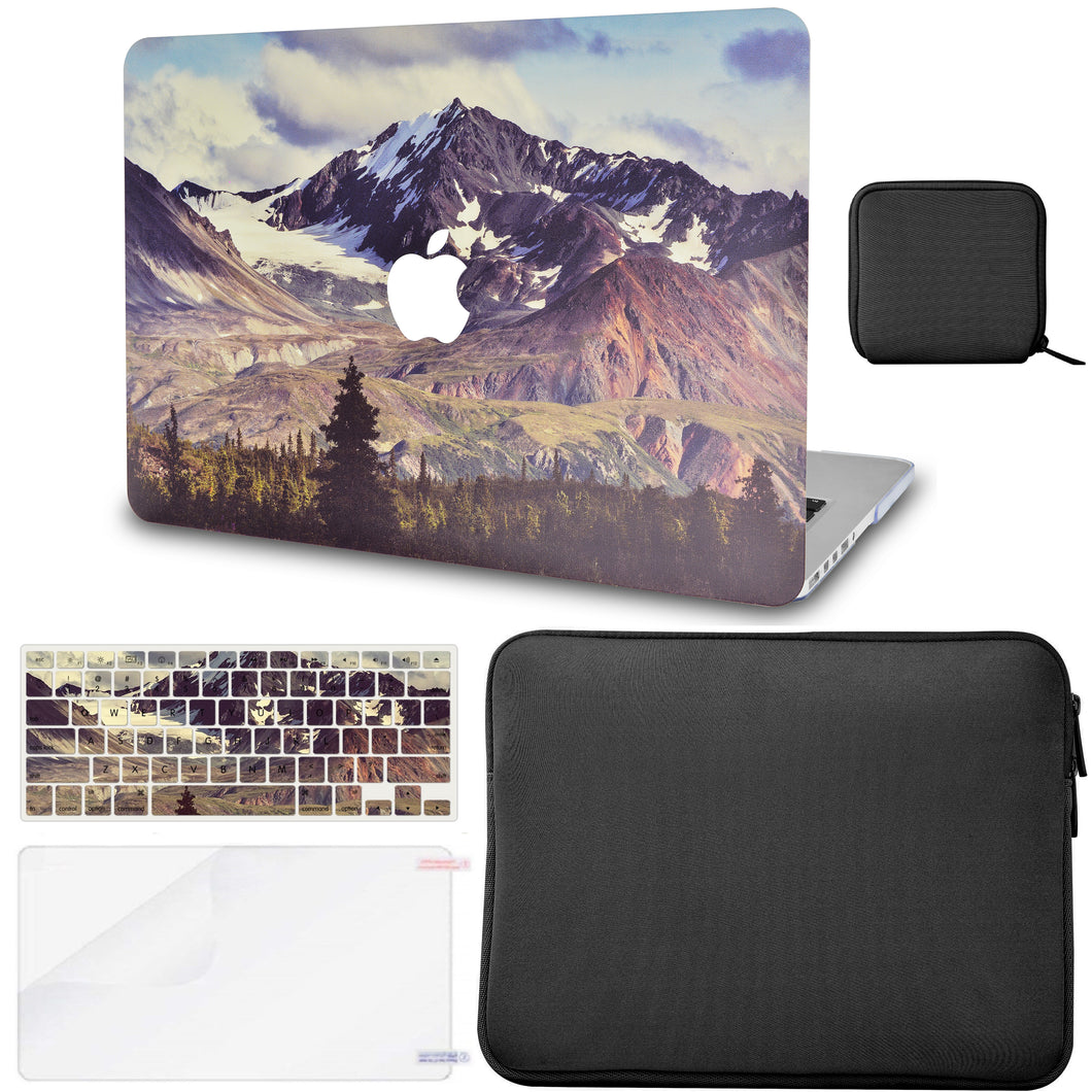 LuvCase Macbook Case - Color Collection - Peak with Matching Keyboard Cover ,Screen Protector ,Slim Sleeve ,Pouch
