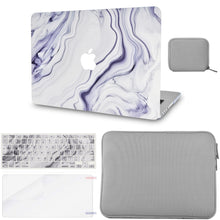 Load image into Gallery viewer, LuvCase MacBook Case - Marble Collection - Stone Marble with Slim Sleeve, Keyboard Cover, Screen Protector and Pouch