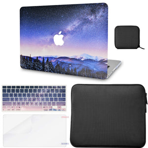 LuvCase Macbook Case - Color Collection - Slient Sky with Matching Keyboard Cover ,Screen Protector ,Slim Sleeve ,Pouch