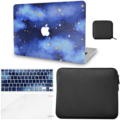 LuvCase Macbook Case - Color Collection - Stars with Matching Keyboard Cover ,Screen Protector ,Slim Sleeve ,Pouch