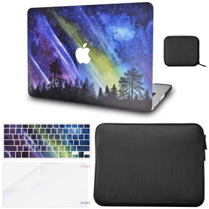 LuvCase Macbook Case - Color Collection - Meteor shower with Matching Keyboard Cover ,Screen Protector ,Slim Sleeve ,Pouch