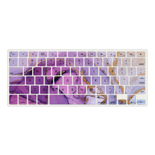 Load image into Gallery viewer, LuvCase Macbook Case  - Color Collection - Purple Blue Swirl with Sleeve, Keyboard Cover, Screen Protector and USB Hub