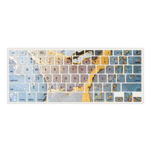 LuvCase Macbook Case - Color Collection - Light Blue Swirl with Matching Keyboard Cover ,Screen Protector ,Sleeve