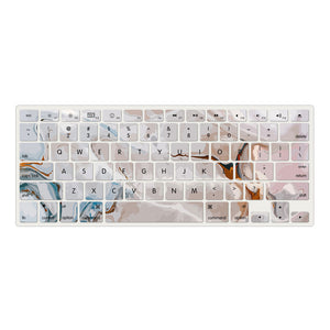 LuvCase Macbook Case - Color Collection Ivory Swirl with Matching Keyboard Cover