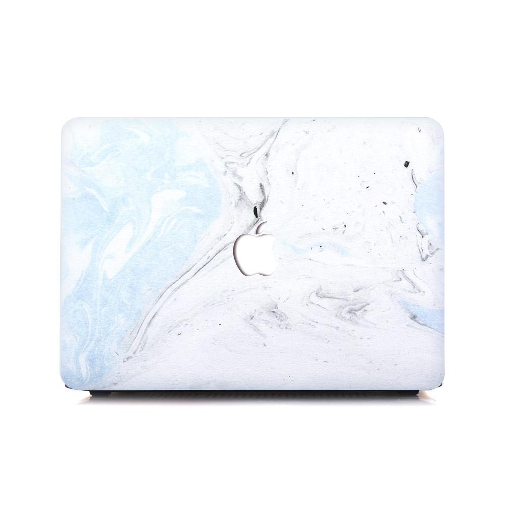 LuvCase Macbook Case - Marble Collection - Baby Blue Fossil