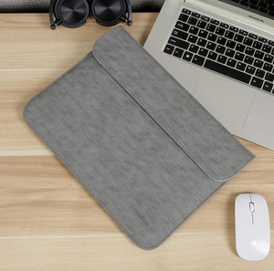 LuvCase Laptop Sleeve - Leather Collection - 13 inch - Dark Grey Horizontal