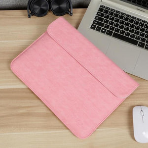LuvCase Laptop Sleeve - Leather Collection - 13 inch - Light Pink Horizontal