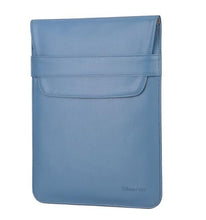 Load image into Gallery viewer, LuvCase Laptop Sleeve - Leather Collection - 13 inch - Light Blue Envelope Vertical