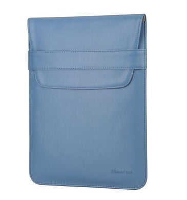 LuvCase Laptop Sleeve - Leather Collection - 13 inch - Light Blue Envelope Vertical