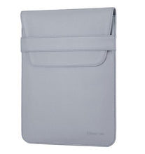 Load image into Gallery viewer, LuvCase Laptop Sleeve - Leather Collection - 13 inch - Light Grey Envelope Vertical