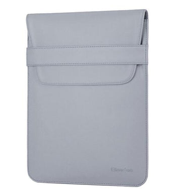LuvCase Laptop Sleeve - Leather Collection - 13 inch - Light Grey Envelope Vertical