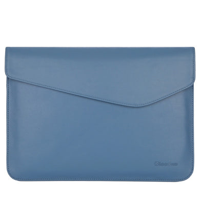 LuvCase Laptop Sleeve - Leather Collection - 13 inch - Light Blue Envelope Horizontal