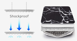 LuvCase Laptop Handbag Sleeve Case For Laptop 12",13",14",15",15.6",Bag For MacBook Air Pro 13.3,15,4 - Black Marble