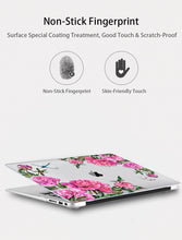 Load image into Gallery viewer, LuvCase Macbook Case Bundle - Floral Collection - Pink Roses with US/CA Keyboard Cover, Dust Plug and Sleeve